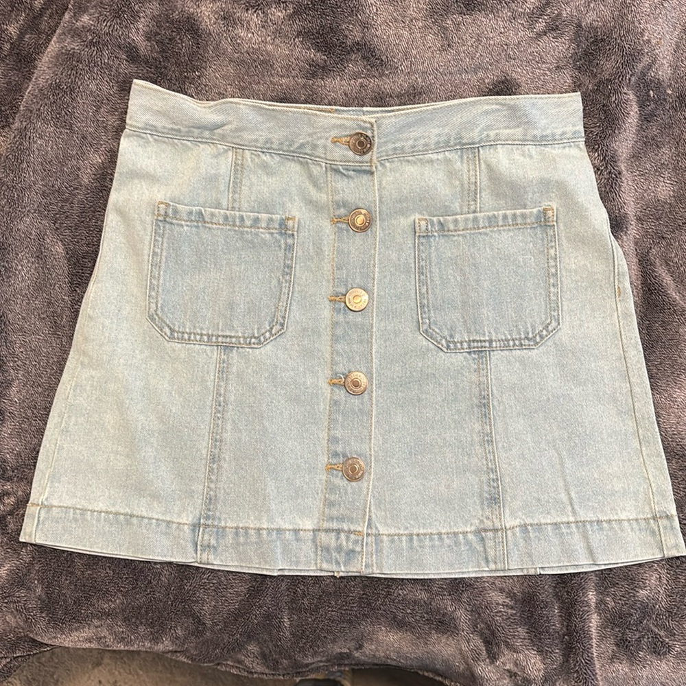 Denim mini skirt
